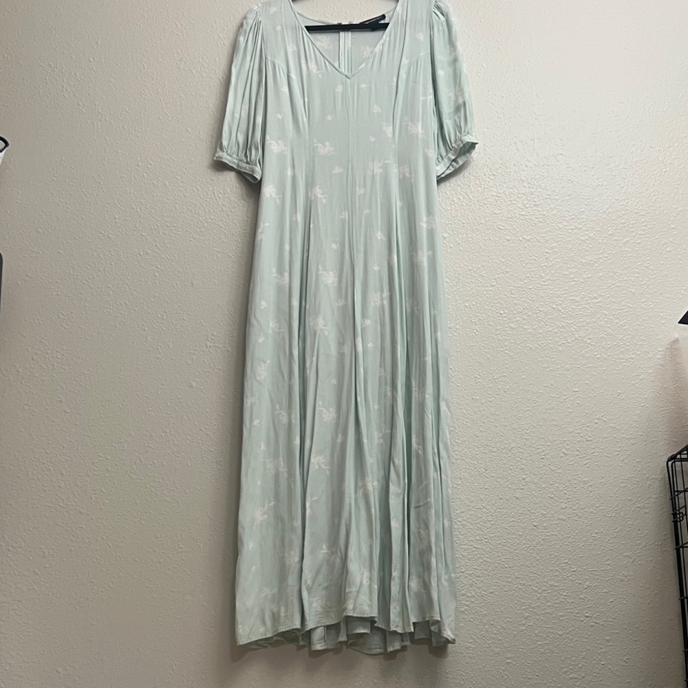 Something Navy Light Green Maxi Dress